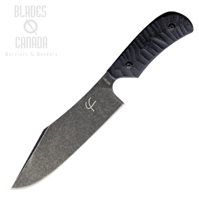 Fred Perrin Le Bowie Fixed Blade Knife, 440C, G10 Black, FRD1801